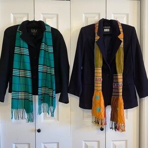 Size 10 petite ladies business casual jackets with bonus unbranded scarves